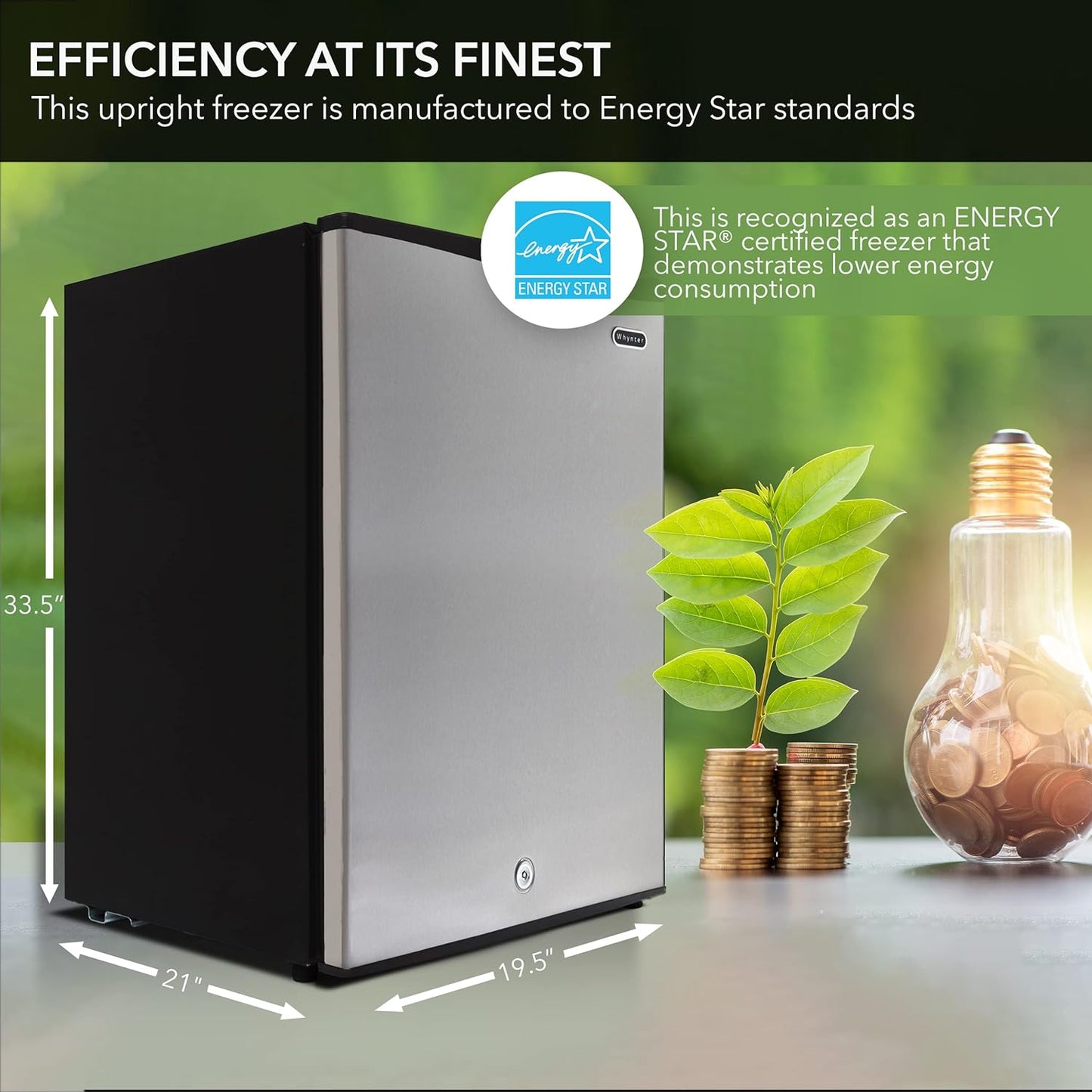 CUF-301SS Energy Star 3.0 Cubic Feet Upright Freezer, 3, Stainless Steel